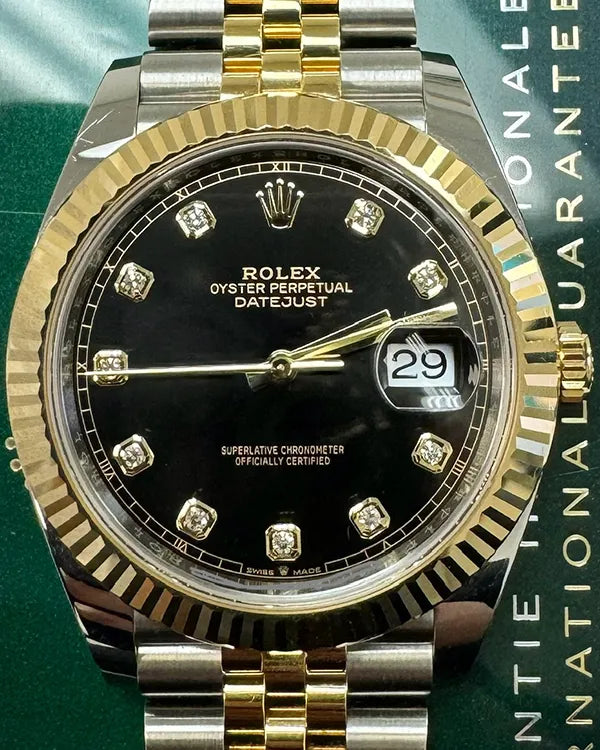 2023 Rolex Datejust 41MM Black Dial Two-Tone Jubilee Bracelet (126333)