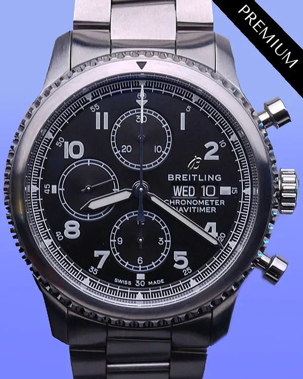 No Reserve - 2020 Breitling Navitimer 8 43MM Black Dial Steel Bracelet (A13314101B1A1)