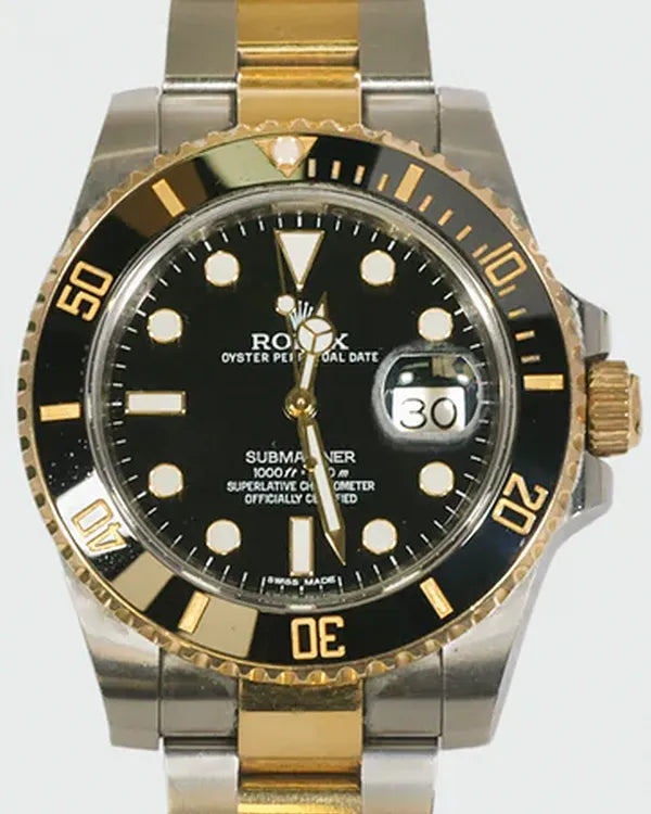 2014 Rolex Submariner Date 40MM Black Dial Two-Tone Oyster Bracelet (116613LN)