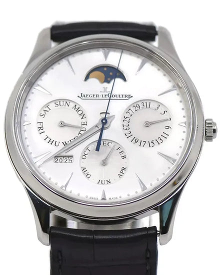 2017 Jaeger-LeCoultre Master Ultra Thin Perpetual 39MM Silver Dial Leather Strap (Q130842J)