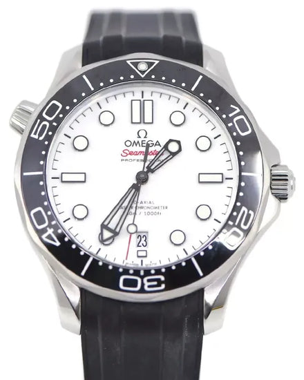 Omega Seamaster Diver 300M 42MM White Dial Rubber Strap (210.32.42.20.04.001)