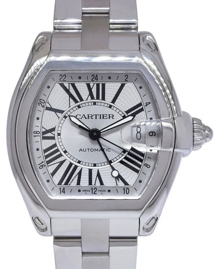 Cartier Roadster XL 42MM Silver Dial Steel Bracelet (W62032X6)