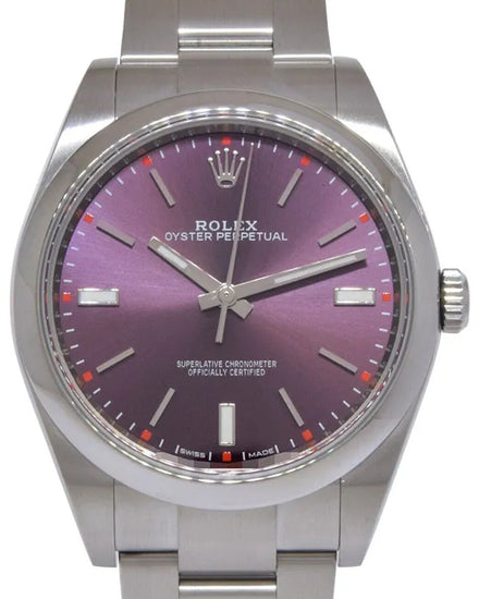 2019 Rolex Oyster Perpetual 39MM Grape Dial Oyster Bracelet (114300)