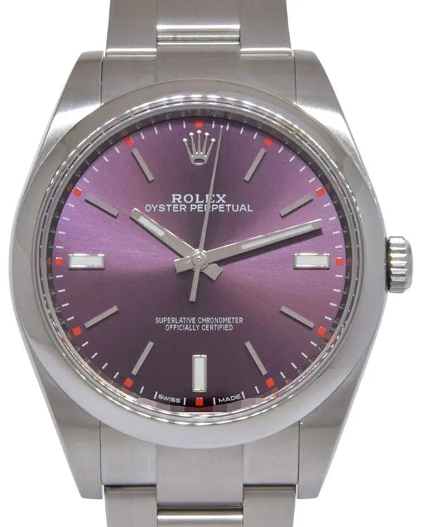 2019 Rolex Oyster Perpetual 39MM Grape Dial Oyster Bracelet (114300)