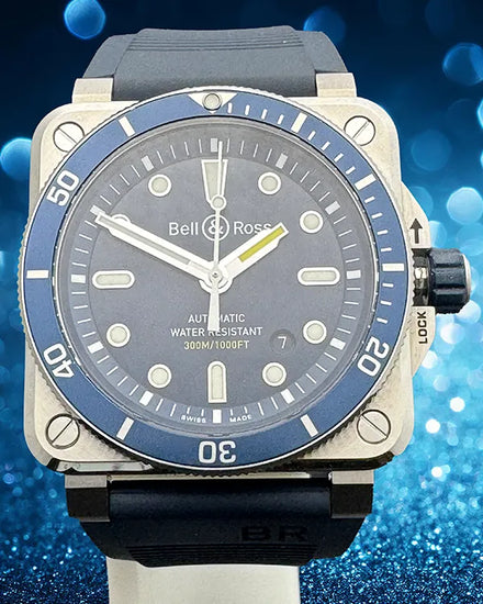 2023 Bell & Ross BR 03-92 Diver 42MM Blue Dial Rubber Strap (BR0392-D-BU-ST/SRB)