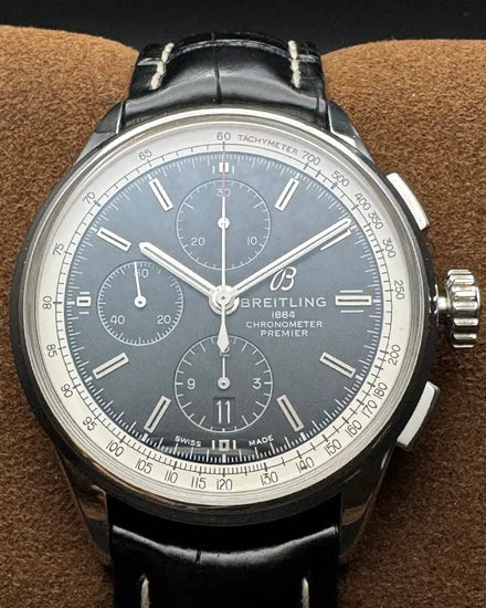 2019 Breitling Premier 42MM Black Dial Leather Strap (A13315351B1P1)