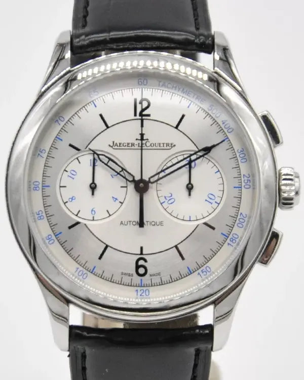 2017 Jaeger-LeCoultre Master Chronograph 40MM White Dial Leather Strap (Q1538530)