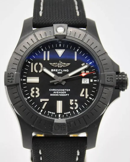 Breitling Avenger Seawolf "Night Mission" 45MM Black Dial Textile Strap (V17319101B1X2)