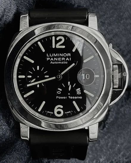 2017 Panerai Luminor Power Reserve 44MM Black Dial Rubber Strap (PAM01090)