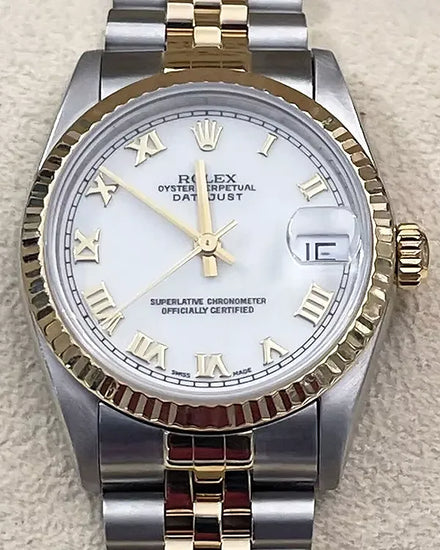 Rolex Datejust 31MM White Dial Two-Tone Jubilee Bracelet (68273)