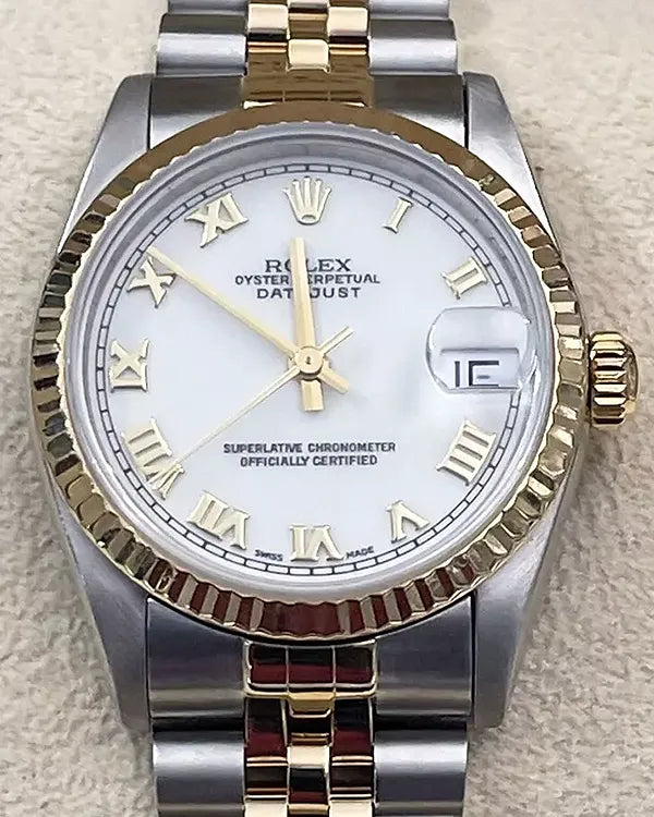Rolex Datejust 31MM White Dial Two-Tone Jubilee Bracelet (68273)