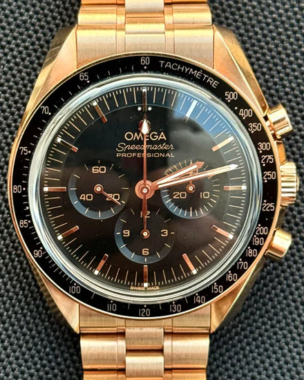Omega Speedmaster Professional Moonwatch 42MM Black Dial Rose Gold Bracelet (310.60.42.50.01.001)