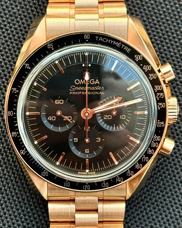 Omega Speedmaster Professional Moonwatch 42MM Black Dial Rose Gold Bracelet (310.60.42.50.01.001)