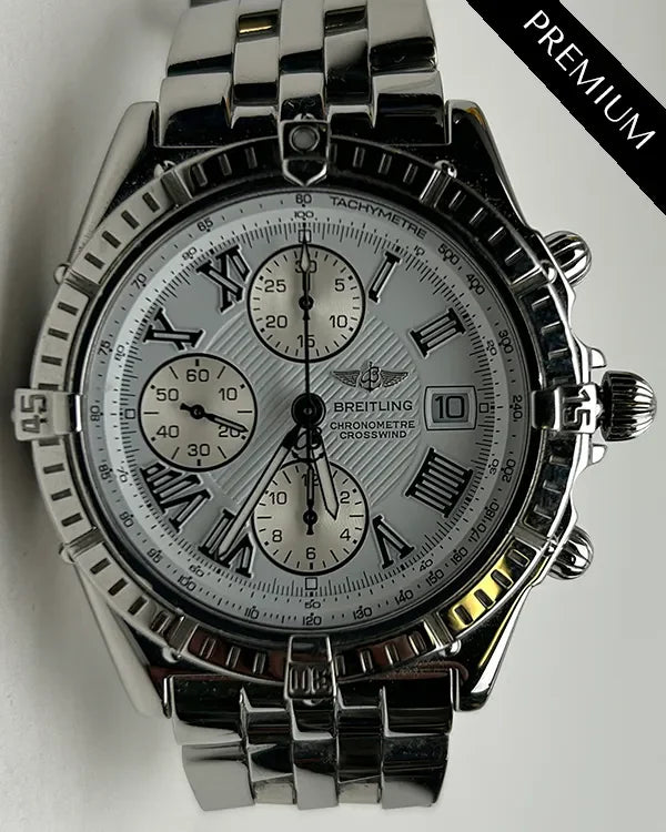 Breitling Crosswind Chronograph 43MM White Dial Steel Bracelet (A13355)
