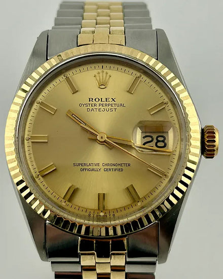 Rolex Datejust 36MM Champagne "Sigma" Dial Two-Tone Jubilee Bracelet (1601)