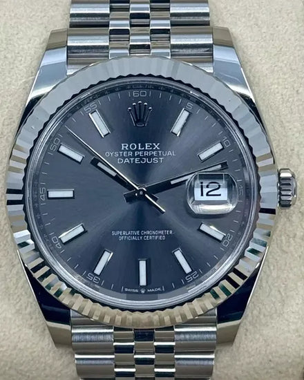 Rolex Datejust 41MM Rhodium Dial Jubilee Bracelet (126334)