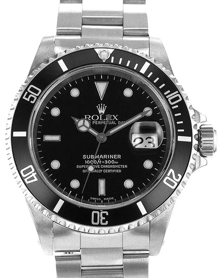 2000 Rolex Submariner Date 40MM Black Dial Oyster Bracelet (16610)