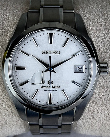 Grand Seiko Spring Drive "Snowflake" 41MM White Dial Titanium Bracelet (SBGA011)