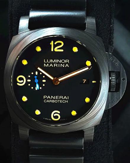 2019 Panerai Luminor Marina 1950 3 Days 44MM Black Dial Rubber Strap (PAM00661)