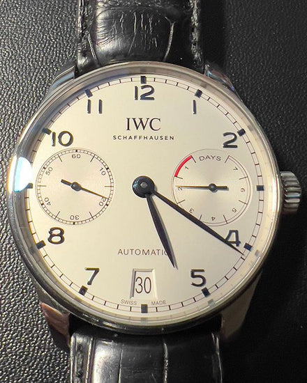 2017 IWC Schaffhausen Portugieser 42MM Silver Dial Leather Strap (IW500705)