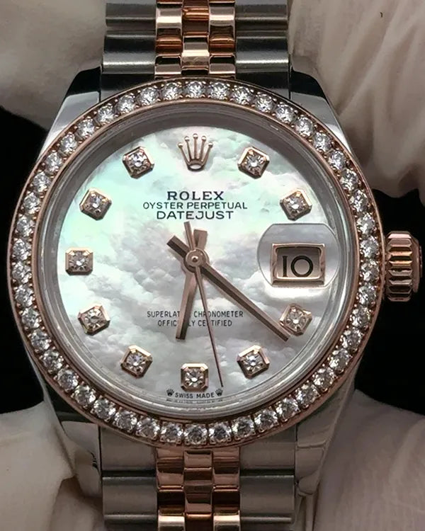 Rolex Lady-Datejust 28MM Mother Of Pearl Dial Two-Tone Jubilee Bracelet (279381RBR)