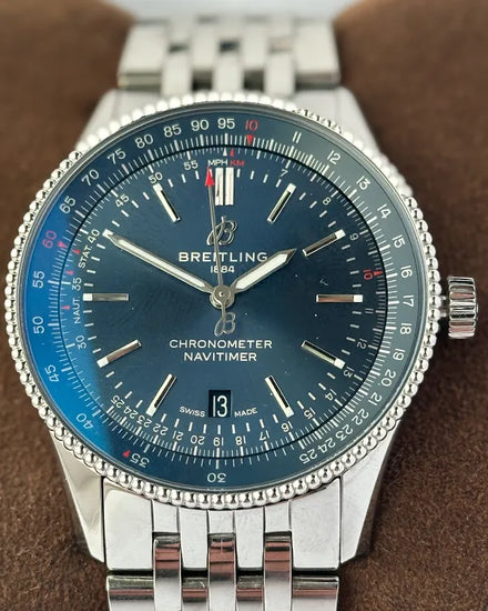 Breitling Navitimer 41MM Blue Dial Steel Bracelet (A17326161C1A1)