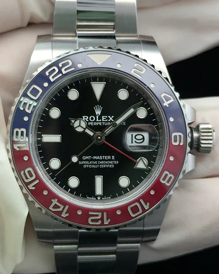 Rolex GMT-Master II "Pepsi" 40MM Black Dial Oyster Bracelet (126710BLRO)