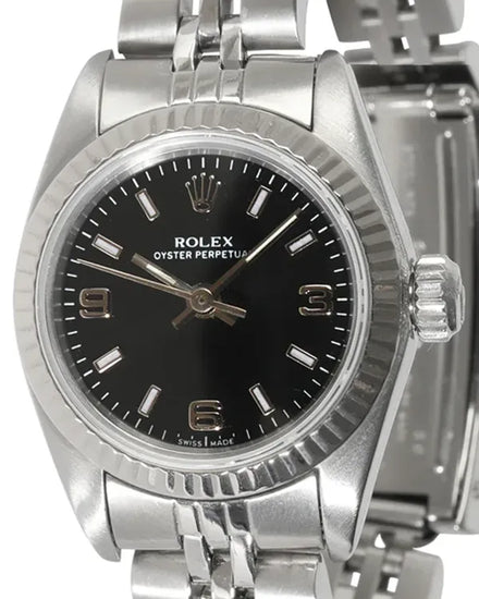 Rolex Oyster Perpetual 24MM Black Dial Jubilee Bracelet (67194)