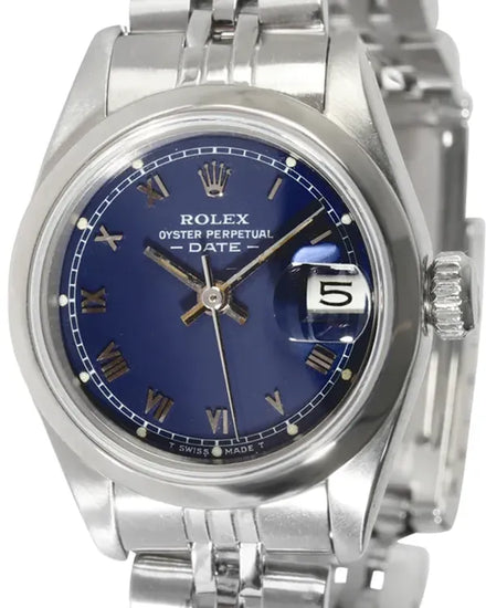 Rolex Oyster Perpetual Lady Date 26MM Blue Dial Jubilee Bracelet (69160)