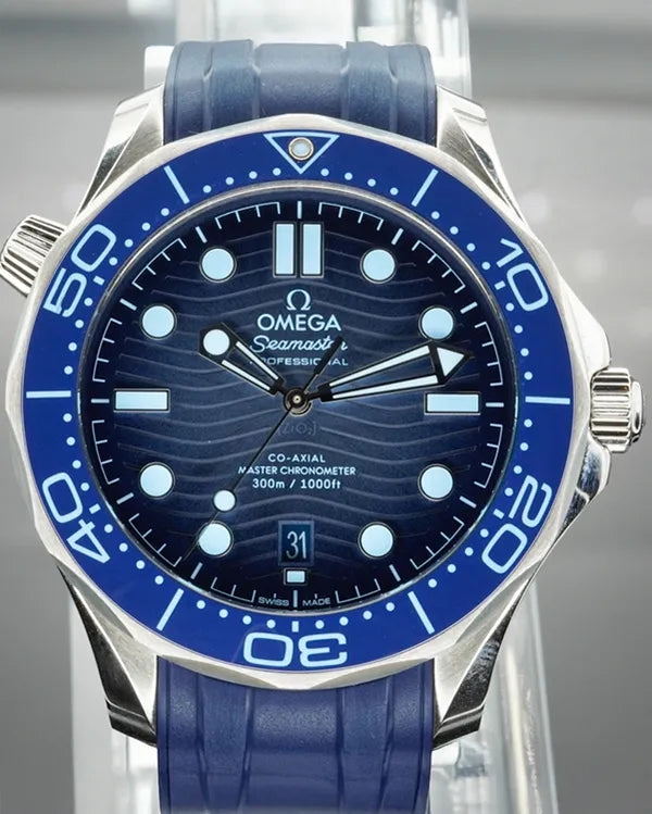 2025 Omega Seamaster Diver 300M "Summer Blue" 42MM Blue Dial Rubber Strap (210.32.42.20.03.002)