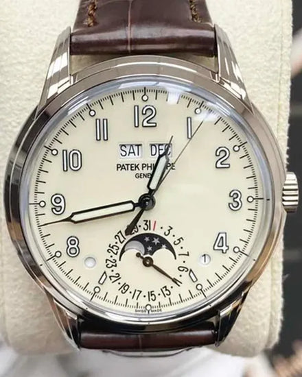 2021 Patek Philippe Grand Complications 40MM Cream Dial Leather Strap (5320G-001)