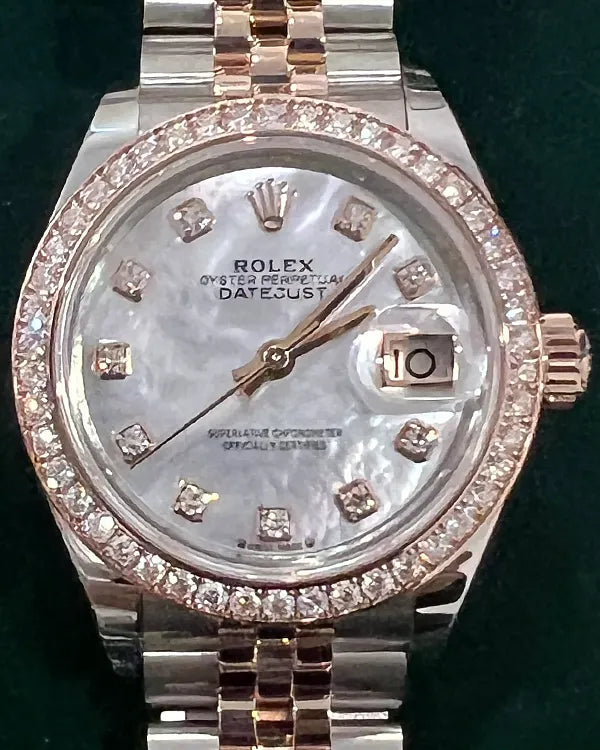 2025 Rolex Lady-Datejust 28MM Mother of Pearl Dial Two-Tone Jubilee Bracelet (279381RBR)
