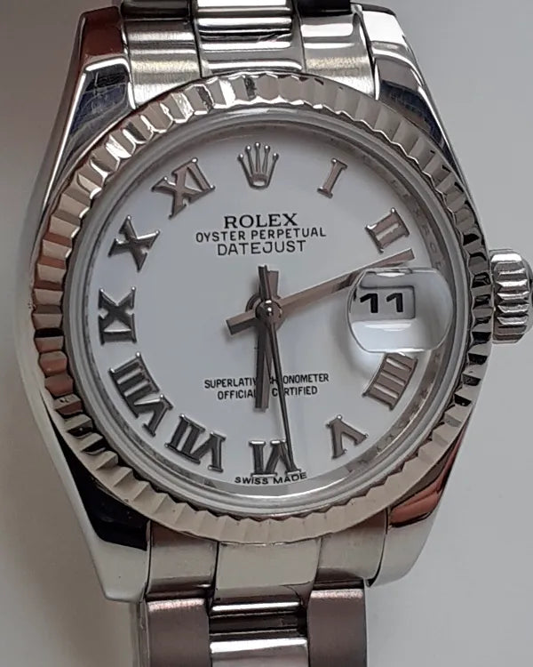 Rolex Lady-Datejust 26MM Silver Dial Oyster Bracelet (179174)