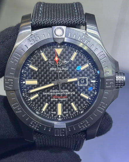 Breitling Avenger Blackbird L.E. 48MM Carbon Fiber Dial Textile Strap (V17310)