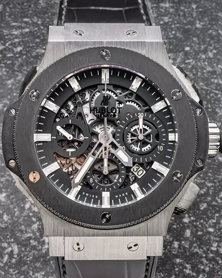 Hublot Big Bang Aero Bang 44MM Skeleton Dial Leather Strap (311.SM.1170.GR)