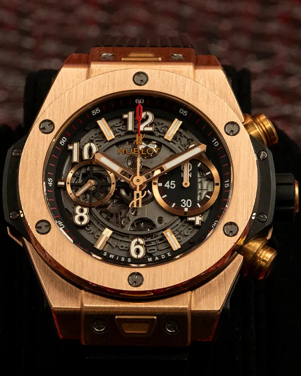 2014 Hublot Big Bang Unico 45MM Skeleton Dial Rubber Strap (411.OX.1180.RX)