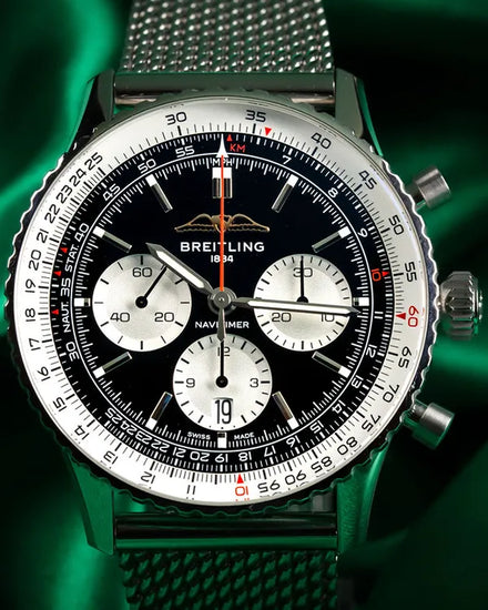 2022 Breitling Navitimer 1 B01 Chronograph 43MM Black Dial Steel Bracelet (AB0138)