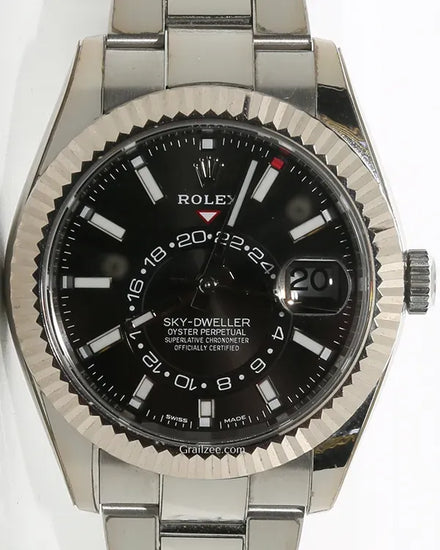 Rolex Sky-Dweller 42MM Black Dial Oyster Bracelet (326934)