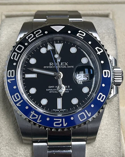 2014 Rolex GMT-Master II "Batman" 40MM Black Dial Oyster Bracelet (116710BLNR)