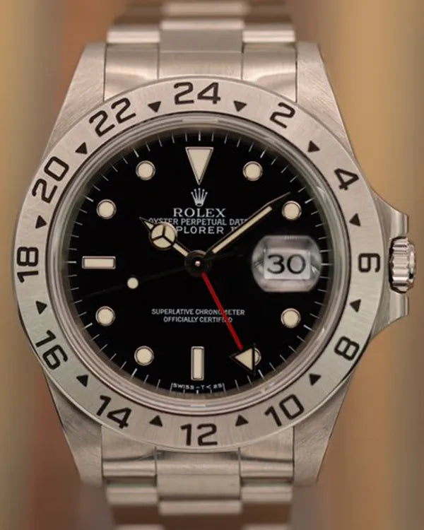 1998 (U Serial) Rolex Explorer II 40MM Black Dial Oyster Bracelet (16570)