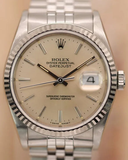 1990 (E Serial) Rolex Datejust 36MM Caramel Dial Jubilee Bracelet (16234)