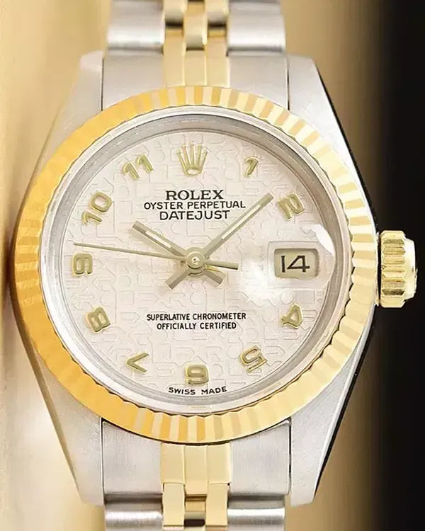 Rolex Lady-Datejust Oyster Perpetual 26MM Cream Dial Two-Tone Jubilee Bracelet (69173)