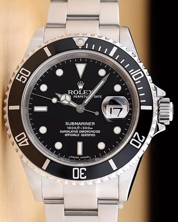 Rolex Submariner Date 40MM Black Dial Oyster Bracelet (16610T)