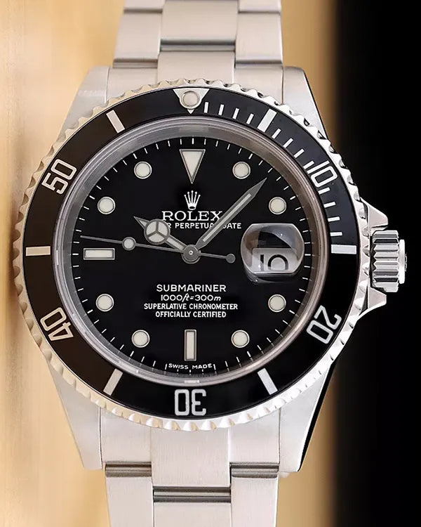 Rolex Submariner Date 40MM Black Dial Oyster Bracelet (16610T)