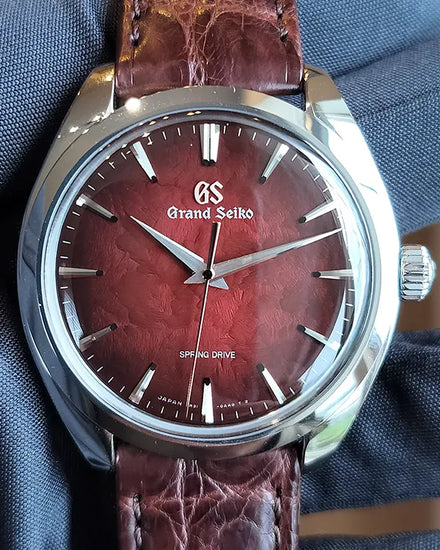 2025 Grand Seiko Elegance Caliber 9R "20th Anniversary" L.E. 38.5MM Bordeaux Dial Leather Strap (SBGY035)