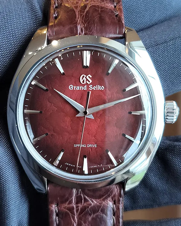 2025 Grand Seiko Elegance Calibre 9R "20th Anniversary" L.E. 38.5MM Bordeaux Dial Leather Strap (SBGY035)