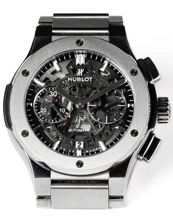 2022 Hublot Classic Fusion 45MM Skeleton Dial Titanium Bracelet (528.NX.0170.NX)