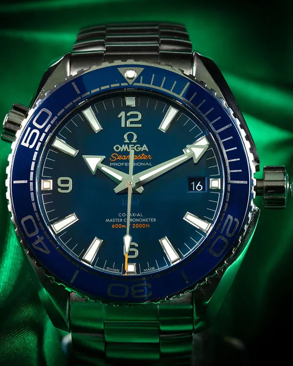 2021 Omega Seamaster Planet Ocean 43.5MM Blue Dial Steel Bracelet (215.30.44.21.03.001)