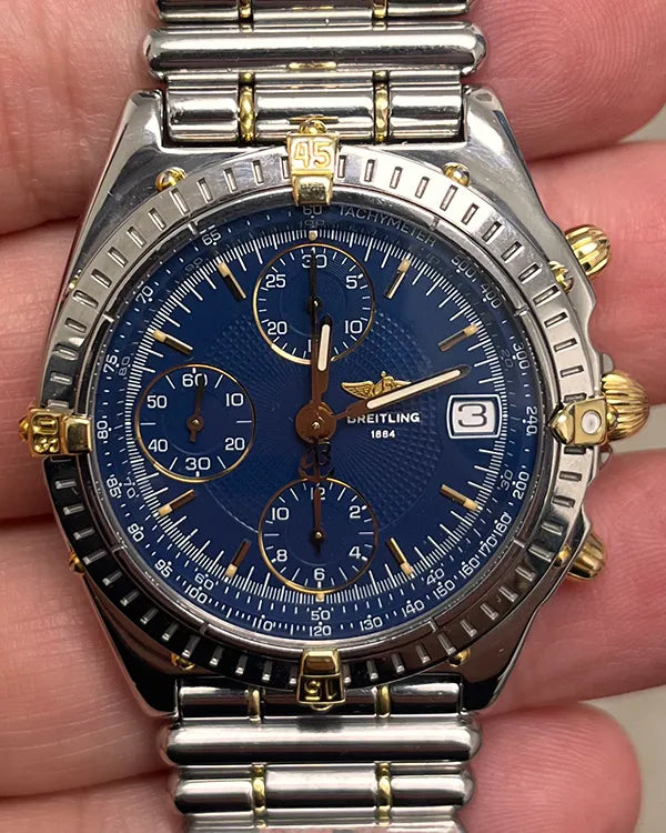 Breitling Chronomat 39MM Blue Dial Two-Tone Bracelet (B13050.1)