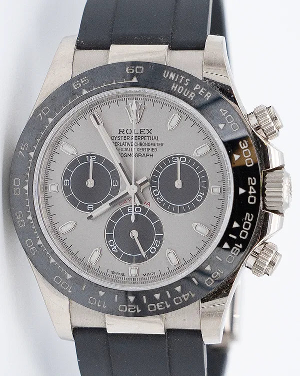 Rolex Cosmograph Daytona 40MM Silver Dial Oysterflex Strap (116519LN)